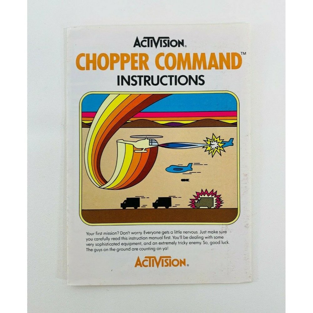 Vintage Activision Chopper Command Instruction Manual Instruction 1982